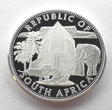 REPUBLIC OF SOUTH AFRICA 1/4 OZ Silver Proof Medal 26mm 7.78g & COA, Rare. BB7