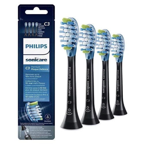 Philips Sonicare C3 Optimal Premium Plaque Bürstenköpfe HX9044 4/8x Schwarz Weiß - Foto 20 di 37