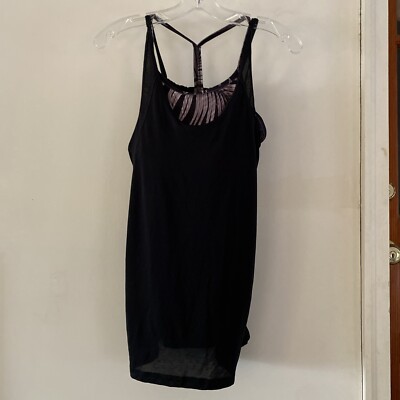 C9 Champion 2 In 1 Tank & Sports Bra Ebony / Black Airo Tri-blend Fabric, M, NWT