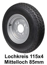 Roue Complète 4.50-10 400KG Français LK 4x115 Remorque 4.50x10 76M Pour Stema