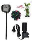 Aquarium starter kit, including Net, Filter pump, Gravel, and Plants