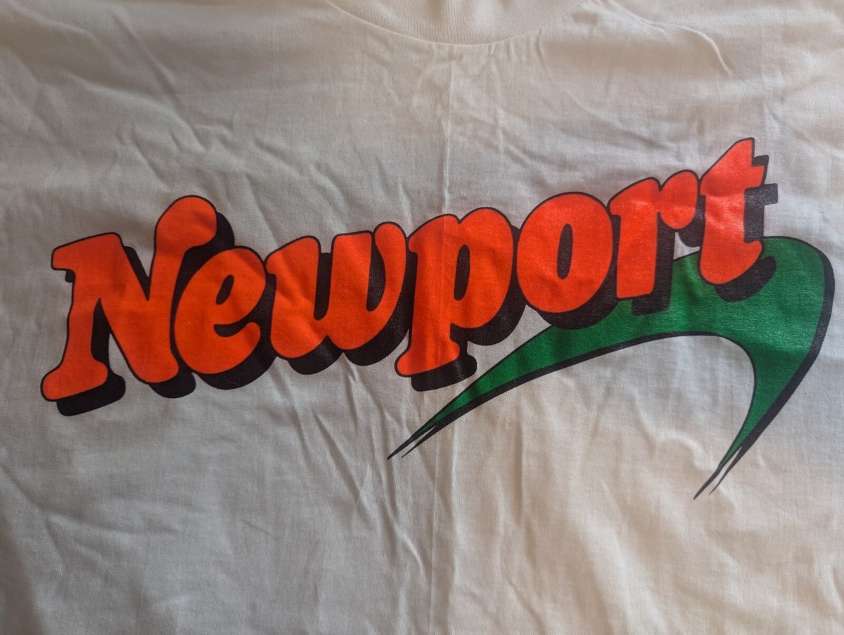 VTG 1990's Newport Orange & Green T Shirt Sz XL ☆ New