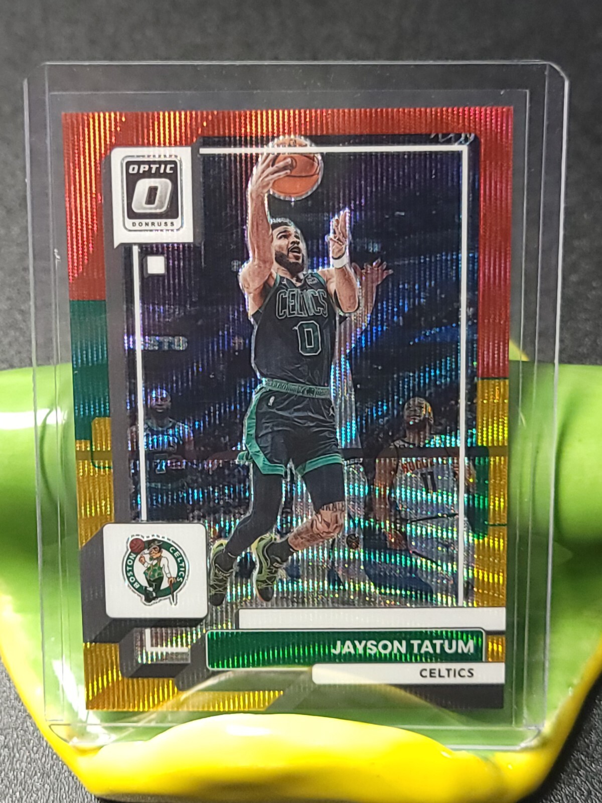 2022-23 Panini Donruss Optic Red Gold Wave Prizm #8 Jayson Tatum /99