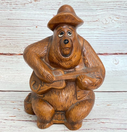 Vintage 70s Walt Disney Big Al Country Bear Jamboree Ceramic Coin Bank