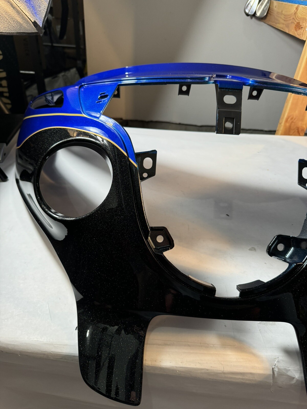 Indian Roadmaster Front Fairing Cover Blue Candy With Black Crystal 5439882-1674