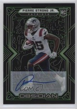 2022 Obsidian Rookies Electric Etch Green 47/50 Pierre Strong Jr #138 Auto 0ym4