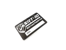 2X DATA PLATE FITS TO DODGE RAM SRT-10 FASTEST PRODUCTION TRUCK #V397-8