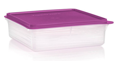 Tupperware Snack Storage 2.9L 8x8 9x9 in Mulberry, square, great for summer NEW