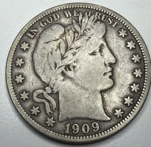 1909 Barber Silver Half Dollar A21