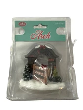 FG Square Arch Christmas Holiday Village Collectible Decor Cardinal