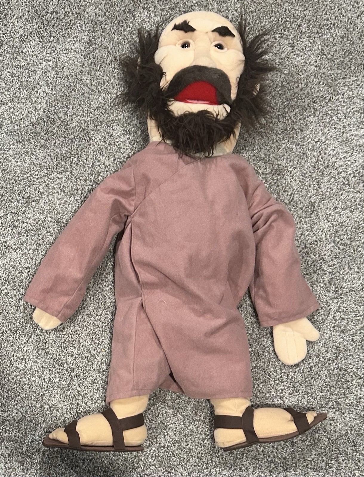 Sonny & Co Toys Peter Puppet Biblia Campamento Cristiano 28" Cuerpo Completo Jesús Barba