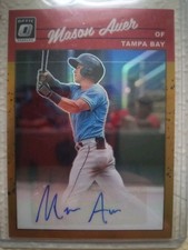2023 Donruss Optic Mason Auer Autographed Gold Prizm Numbered 5/10. Ultra Rare!!