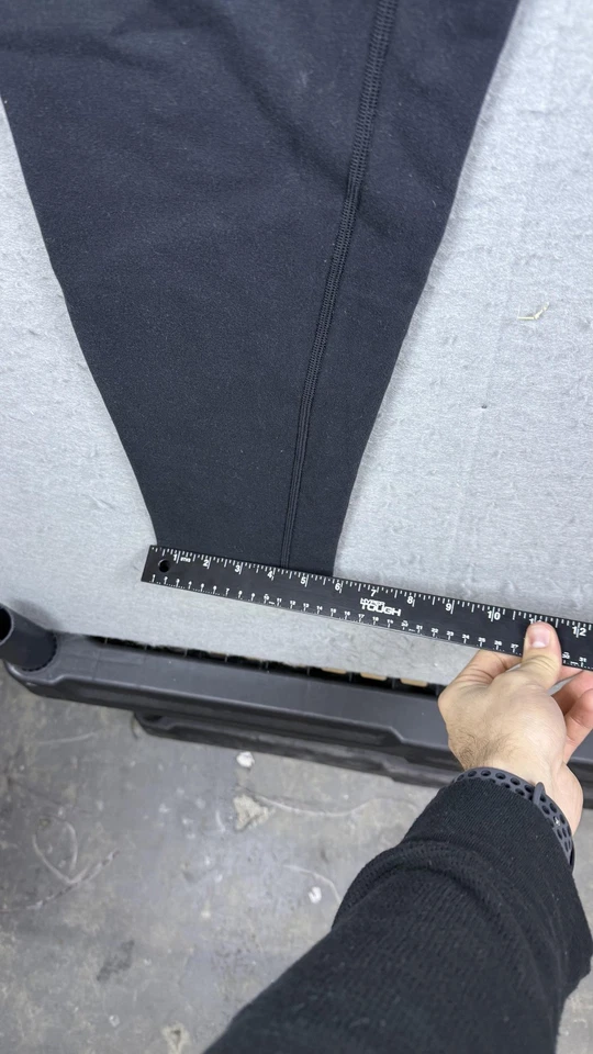 Pantalones Lululemon para mujer 10 negros forrados de vellón leggings yoga atléticos tiro alto Foto 4 de 4