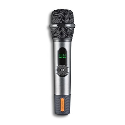 Singer Star - Dynamisches Funkmikrofon 2,4 GHz, Akkulaufzeit, Lautstärkeregler