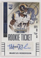 2014 Panini Contenders /75 Marcus Roberson (Seat Row Sec) #156 Auto 0c2