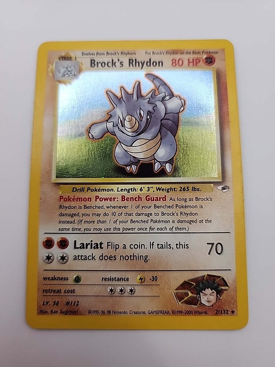 brock's rhydon pokemon card value (2/132) [Gym Heroes Unlimited] this attack does nothing. Brock's Rhydon #2 Prices |