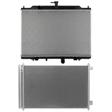 Aluminum Radiator & AC Condenser Cooling Kit For Nissan NV200 Chevy City Express