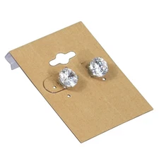 Pack of 100 - Kraft Hanging Earring Cards, Necklace Cards Jewelry Display