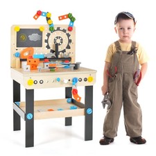 Kids Tool Bench, Pretend Play Workbench with Tools Set  Realistic Accessories