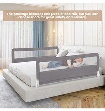 180CM Grey Foldable Baby Toddler Bed Rail Bedguard Safety Strap  167