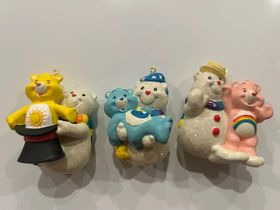 Care Bears Ornament Glass Vintage Snow Bears 2005 American Greetings Lot -9- - Image 2 of 4