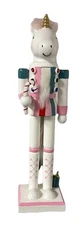 North Pole Trading Co 14" Unicorn Nutcracker 2024 Holiday Christmas Decor