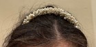 HANDCRAFTED SEED PEARL CRYSTAL LARGE COMB HEADPIECE TIARA WEDDING BRIDAL PROM — photo 10