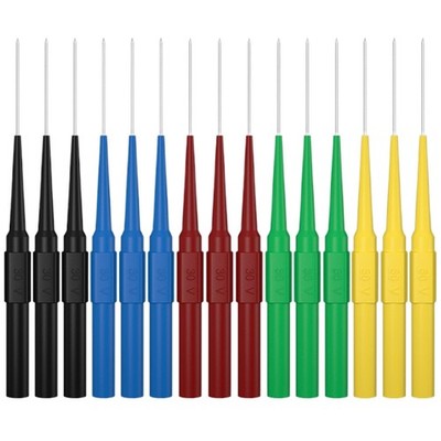 15 Stück Back Taststifte, Multimeterstifte, Messleitung Back Probe schwarz 
