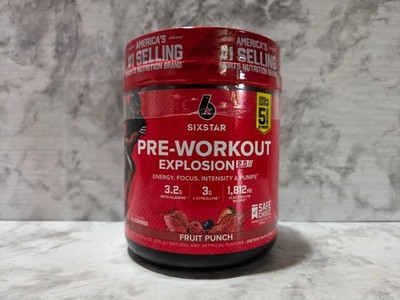 Six Star Pre-Workout Explosion 2.0 Fruit Punch 9.52 OZ OZ 7/2027
