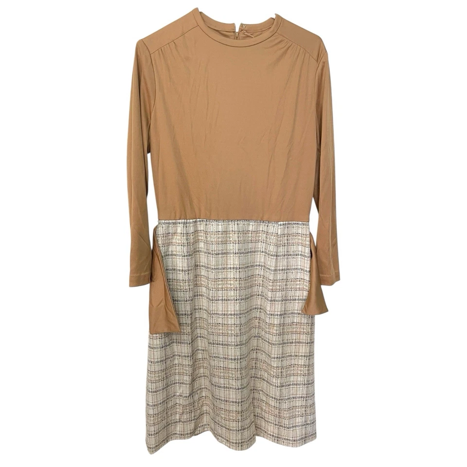 ¿Henry Lee grande vintage? Blazer Falda Traje Beige Estampado Liso Carrera Años 80 Tweed Foto 4 de 4