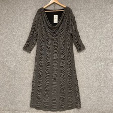 NEW Cordelia St Dress Womens Size 20 Plus Grey Ruched Scoop Neck Stretch 2120