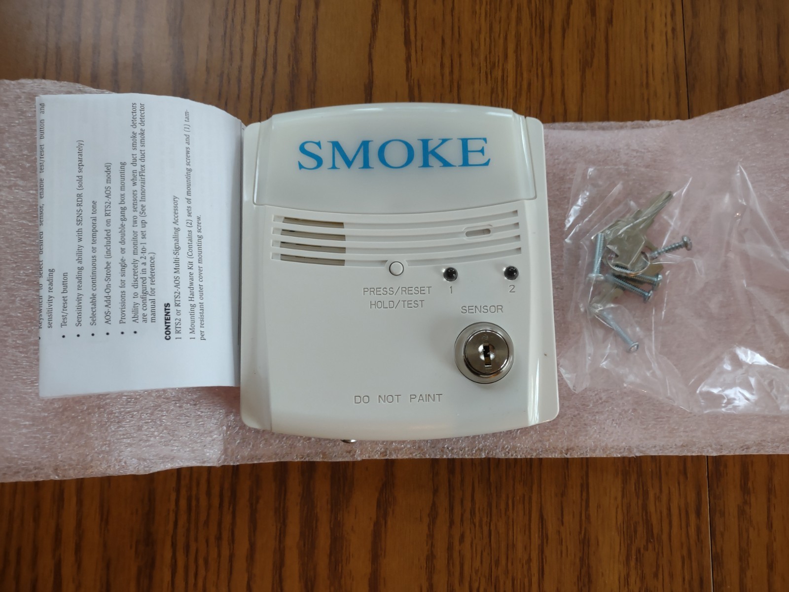 System Sensor RTS2-AOS Remote Test Station Duct Detector Fire Alarm