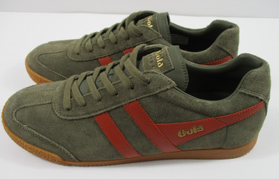 -NEW Gola Classics Harrier Suede Vintage Sneaker Men's Athletic Shoes Olive 10