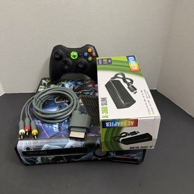 Microsoft Xbox 360 S 4GB Console - Black CIB + 5 GAMES