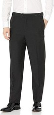 Adam Baker Men's 100 Wool Classic Fit Flat Front Tuxedo Pants