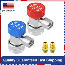 2Pack R134A Quick Connector Adapter Coupler Auto AC Manifold Gauge Low/High HVAC