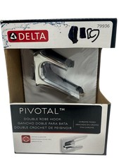 DELTA Pivotal Double Towel Hook In Chrome Bathroom Accessories, 79936