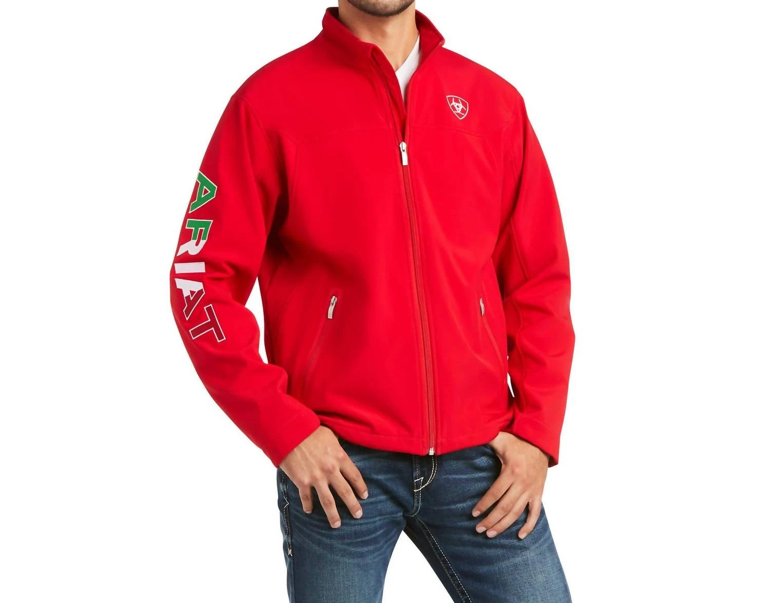 Ariat Men's New Team Softshell Mexico Jacket Red