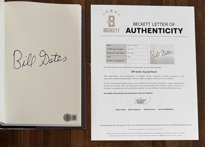 SIGNED Bill Gates Source Code: My Beginnings Book Beckett BAS COA AUTOGRAPH 1st