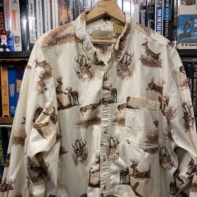Field Tested Outdoor Life Mens XL Shirt Deer Buck Hunting Long Sleeve Button Up