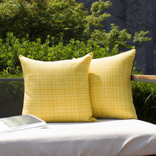 Kevin Textile Pack of 2 Decorative Outdoor Waterproof Throw Pillow Covers Stripe