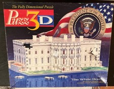 Puzz3D The White House 3 Dimensional Puzzle 1995. 442 Pieces 1 missing - Used
