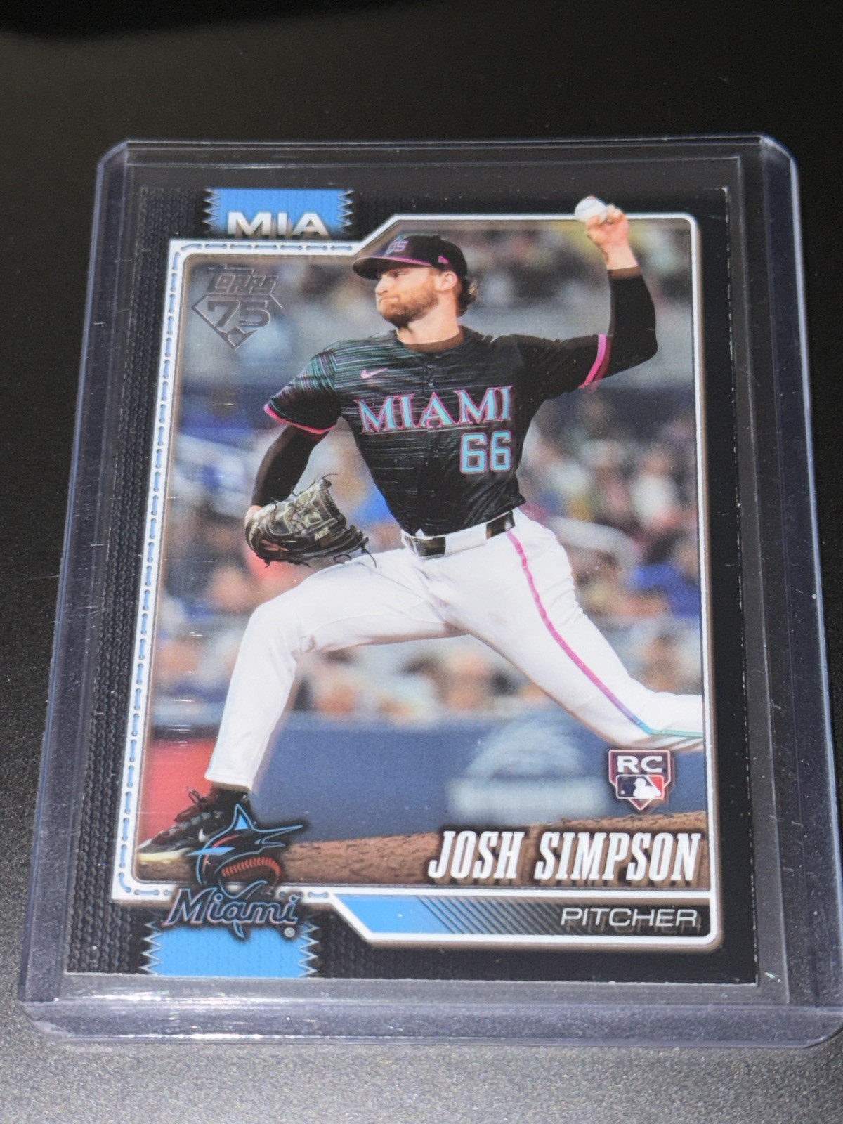 2026 Topps Series 2 Josh Simpson 75th RC /75 Black Color Match