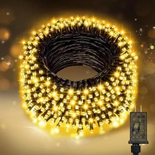 Christmas Lights 66 Feet 200 LED Connectable String Outdoor Holiday Decoration