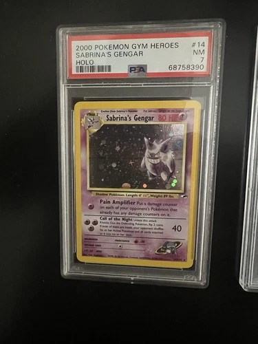Pokémon TCG Sabrina's Gengar Gym Heroes Holo PSA 7 2000 #14/132 Unlimited