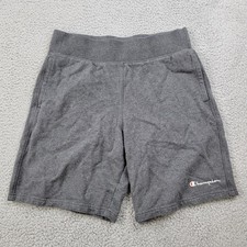 Champion Shorts Mens Medium Gray Sweat Embroidery Pockets