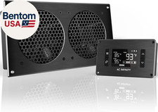 AIRPLATE T7, Quiet Cooling Fan System 12" with Thermostat Control, for Home Thea