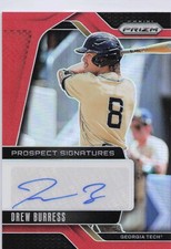 Drew Burress 2025 Panini Prizm #PS-DB Prospect Signatures Red Prizms #/99 Auto