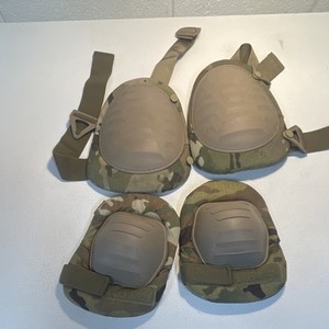 Alamo Strategic Manufacturing Adjustable Knee & Elbow Pads Set Tan Camouflage