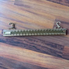 Vintage Crafted with Pride Wood Brass Tie Belt Rack Wall Mount Made in USA